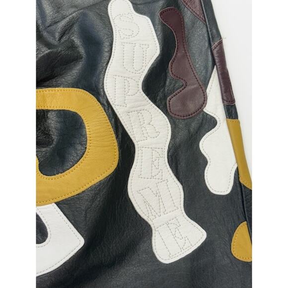 NWT Supreme Camo Cowhide Leather 5-Pocket Pant Mid Rise Multicolor Mens Size 32 - Picture 4 of 12